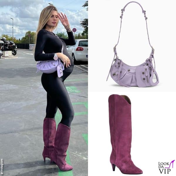 borsa Balenciaga, stivali Plume Ethèrèe