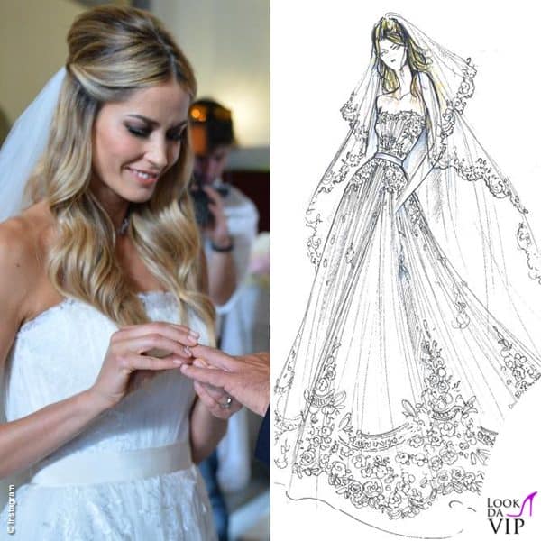 La Santarelli ha indossato una creazione Alberta Ferretti