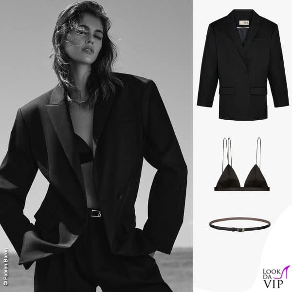 Lo stile da tomboy di Kaya Gerber si rispecchia nella collezione per Zara