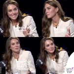 kate middleton in radio con la collana a cuore