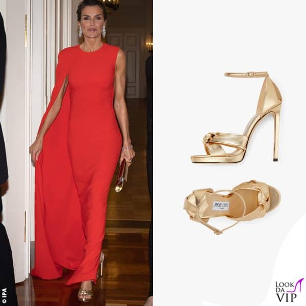 I sandali dorati rose di Jimmy Choo hanno un tacco di 12 cm