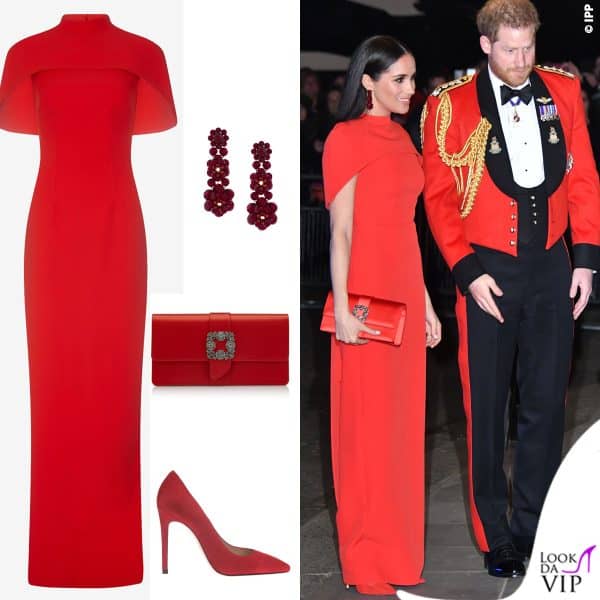 abito Safiyaa, borsa Manolo Blahnik, pump Stuart Weitzman, orecchini Simone Rocha 