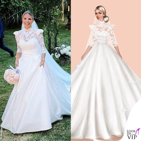 Per il sì ha scelto un abito customizzato Atelier Emé