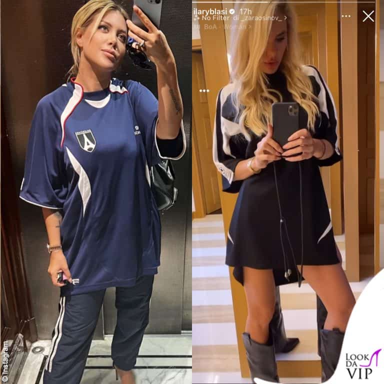 Wanda Nara maglia Balenciaga