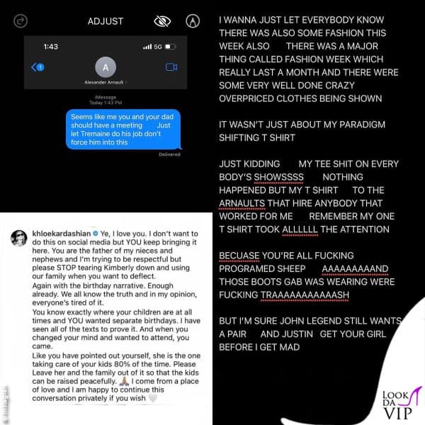 alcuni dei post Instagram di Kanye West 