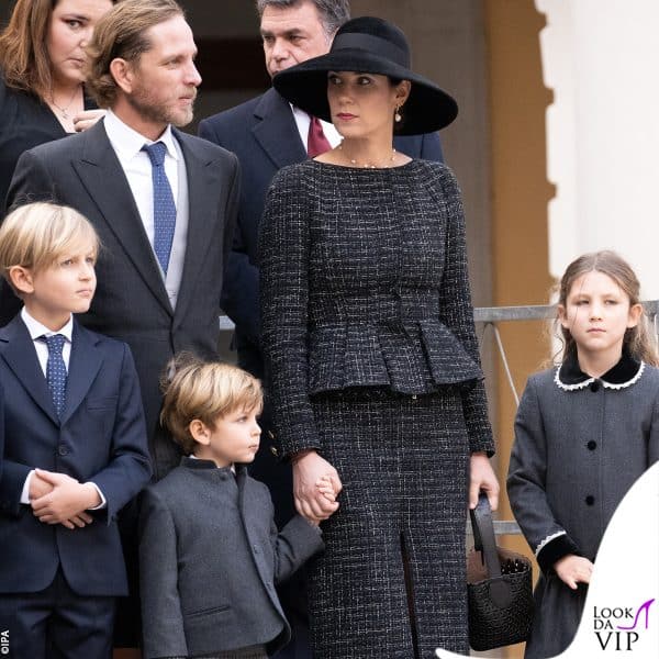 Andrea Casiraghi con la moglie Tatiana Santo Domingo e i figli 