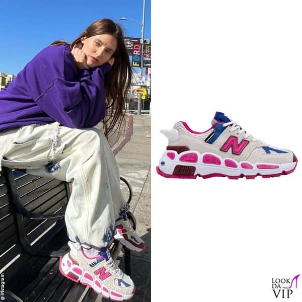 Bianca Balti con le New Balance x Salehe Bembury "574" (242 euro)