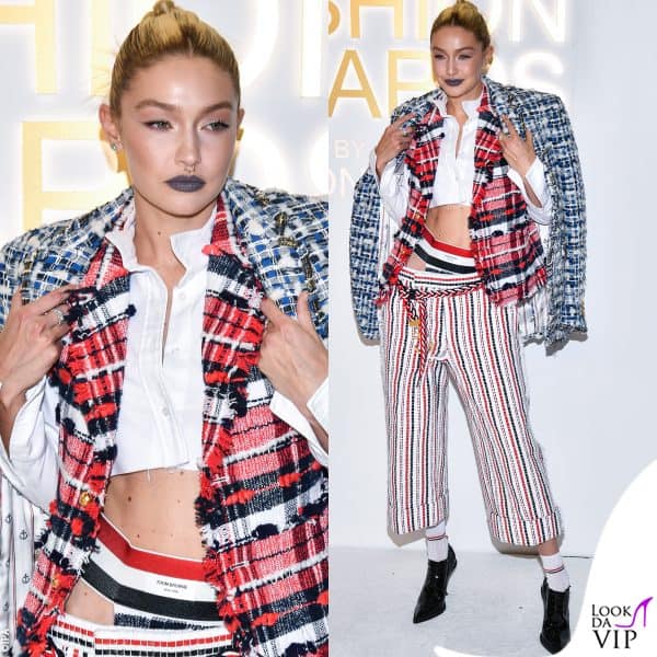 Gigi Hadid in Thom Browne