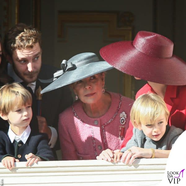 Carolina di Monaco con la famiglia di Pierre 