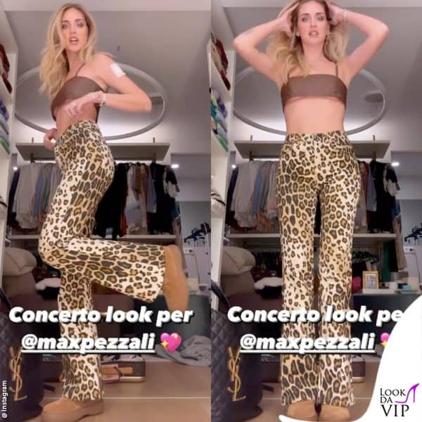 prima di uscire di casa, Chiara ha mostrato l'outfit ai follower 
