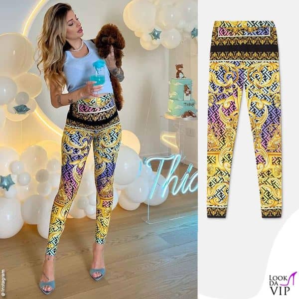 alcuni look premaman dell'influencer (leggings Fendace) 