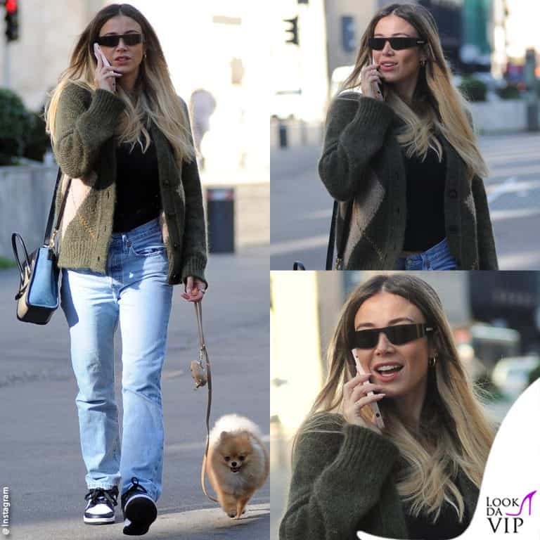 diletta leotta va al lavoro con il cagnolino e gli accessori firmati