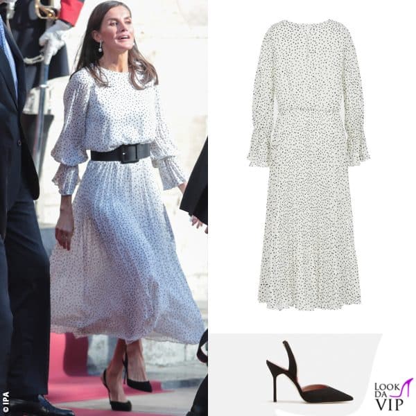 abito Emporio Armani, slingback Carolina Herrera 