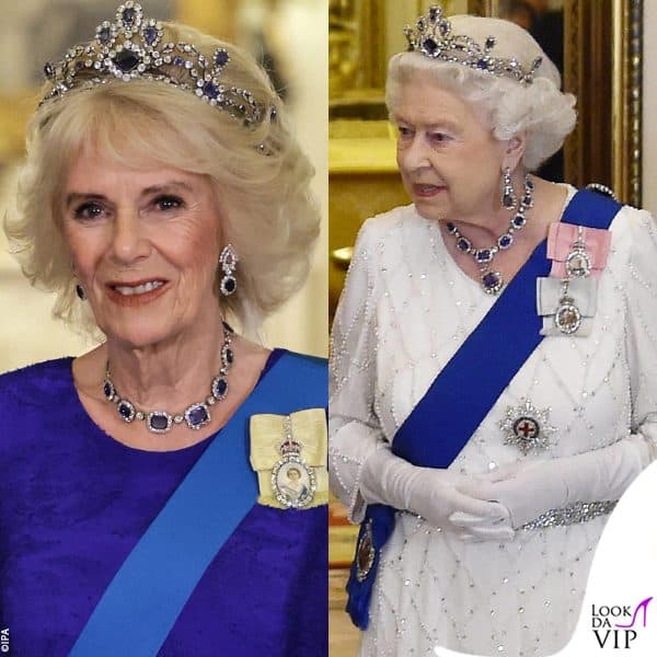 la tiara era una delle preferite di Elisabetta (nella foto nel 2015 a Buckingham Palace) 