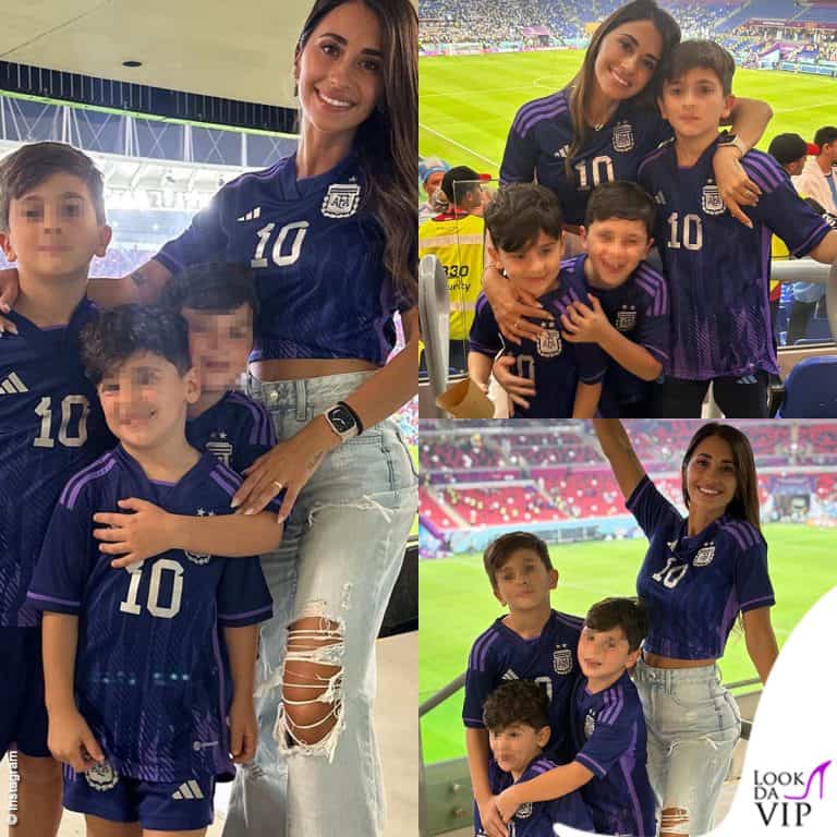 Antonella Roccuzzo mondiali Qatar 2022 Lionel Messi Thiago Messi Mateo Messi Ciro Messi