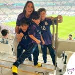 Antonella Roccuzzo mondiali Qatar 2022 maglia away Argentina Adidas Thiago Messi Mateo Messi Ciro Messi