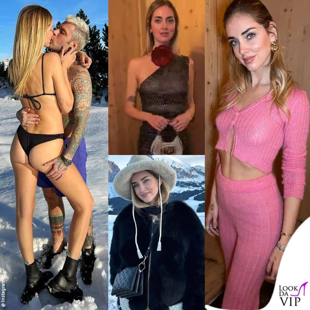 i look di Chiara Ferragni in montagna per Natale