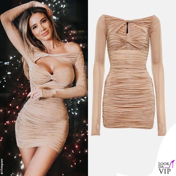 Diletta Leotta con un minidress di Alex Perry 