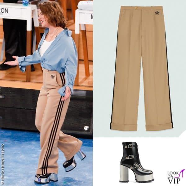pantaloni Adidas x Gucci, stivali Gucci 
