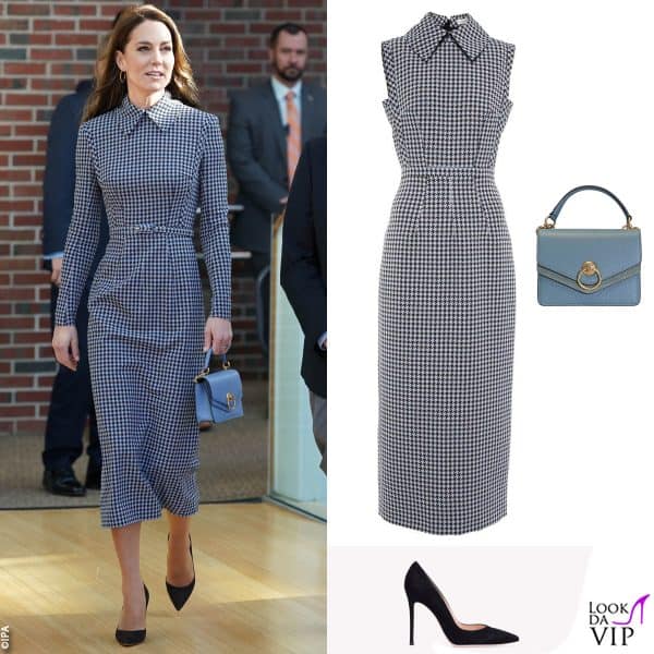 abito Emilia Wickstead, borsa Mulberry, pump Gianvito Rossi 