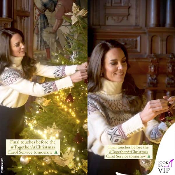 il giorno dopo aver svelato la cartolina, Kate fa l'albero di Natale con un outfit festivo 