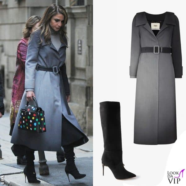 cappotto Fendi, stivali Jennifer Chamandi, borsa Louis Vuitton 