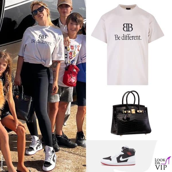 t-shirt Balenciaga, sneakers Nike, borsa Hermès