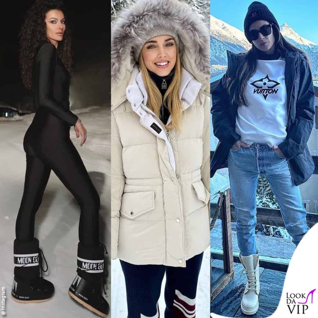 i look di lusso delle vip sulla neve in montagna