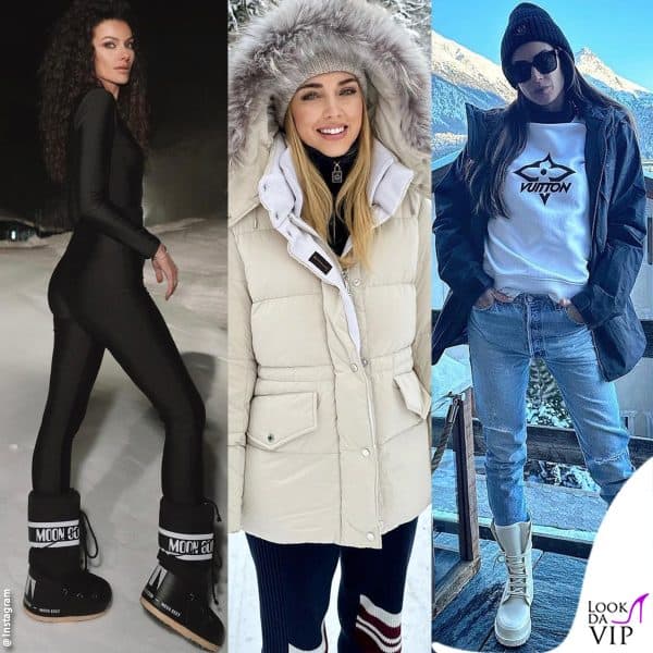 i look di lusso delle vip sulla neve in montagna