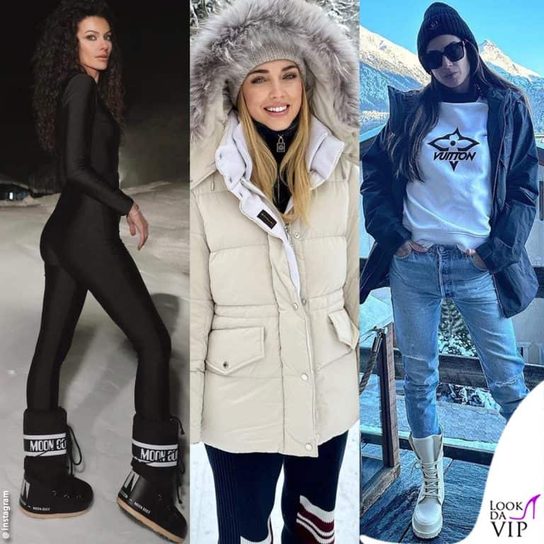 i look di lusso delle vip sulla neve in montagna