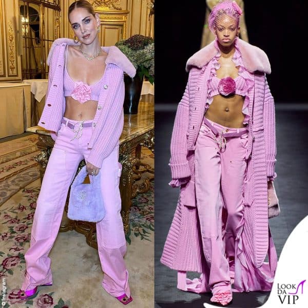 Look total pink Blumarine per Chiara (scarpe The Attico)