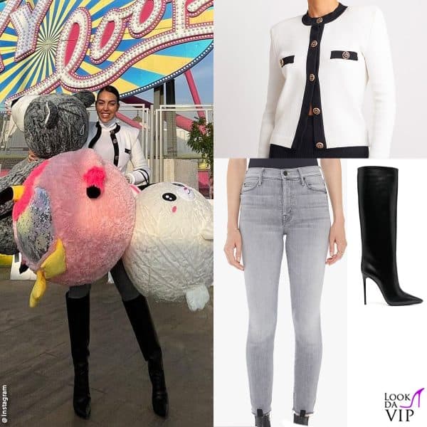 cardgian Cayet, jeans Mother Denim, stivali Le Silla 