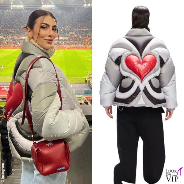 Giulia Salemi con un giubbotto Khrisjoy (1.500 euro)