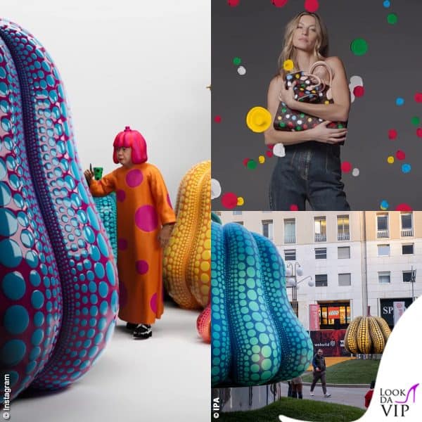 Louis Vuitton x Yayoi Kusama Gisele Bunchen Milano San Babila