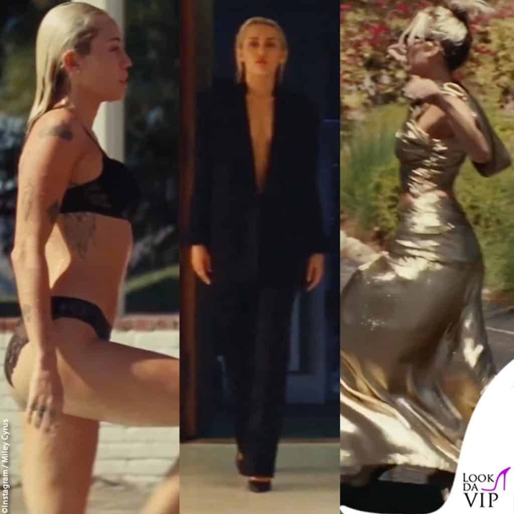 i look del video Flowers di Miley Cyrus