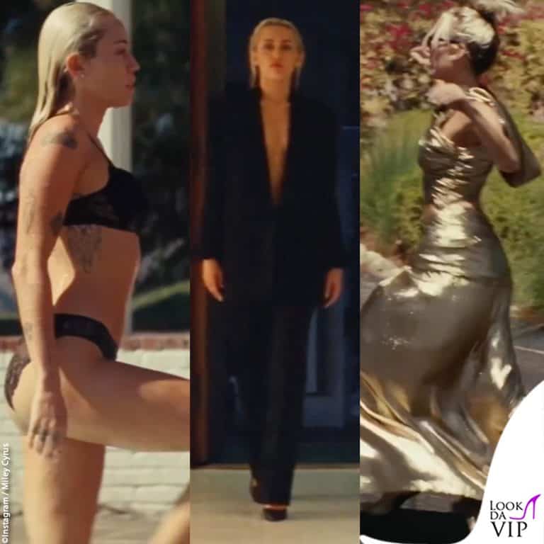 i look del video Flowers di Miley Cyrus
