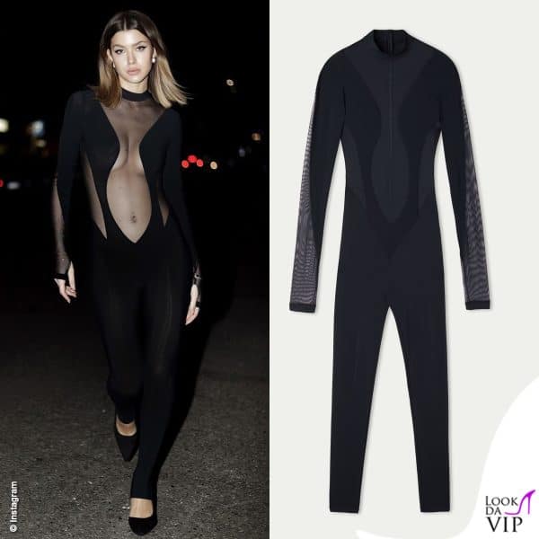 Natalia è già in dolce attesa, ma il pancino non si scorge ancora (catsuit Tezenis)