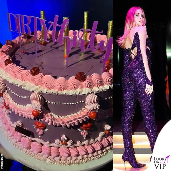 la torta con la scritta "Dirty Thirty" (gli sporchi trenta) 
