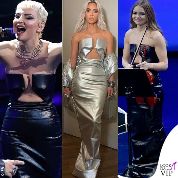 Arisa e Laura Marzadori con le stesso abito Rick Owens... prima di loro l'aveva indossato Kim Kardashian 