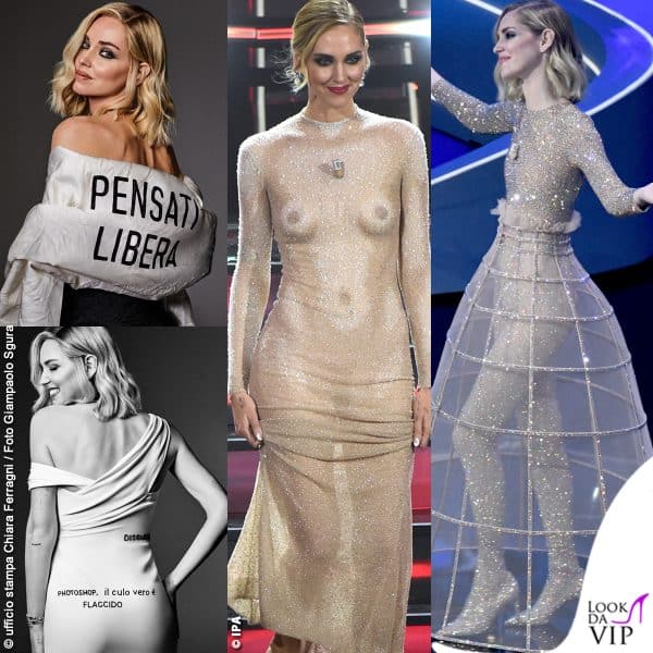 Il significato dei 4 look di chiara ferragni a Sanremo