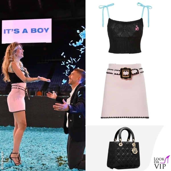 top e gonna Cormio, borsa Dior 