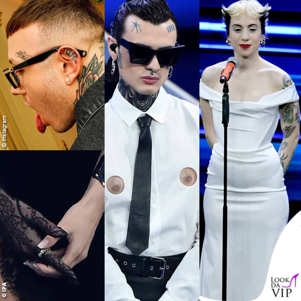 i dettagli strani nei look di Sanremo 2023