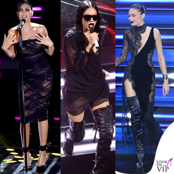 Elodie vince la medaglia d'oro dell'eleganza - tubino The Attico, abito Gucci, vestito Atelier Versace, gioielli Tiffany & Co. 