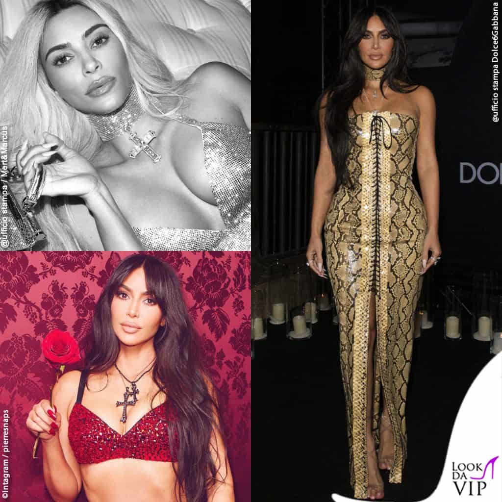 Kim Kardashian in Dolce Gabbana alla Milano Fashion Week