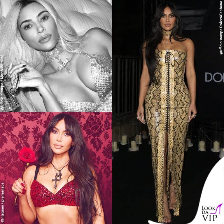 Kim Kardashian in Dolce Gabbana alla Milano Fashion Week