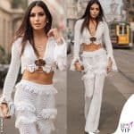 MFW Elisabetta Gregoraci outfit Genny