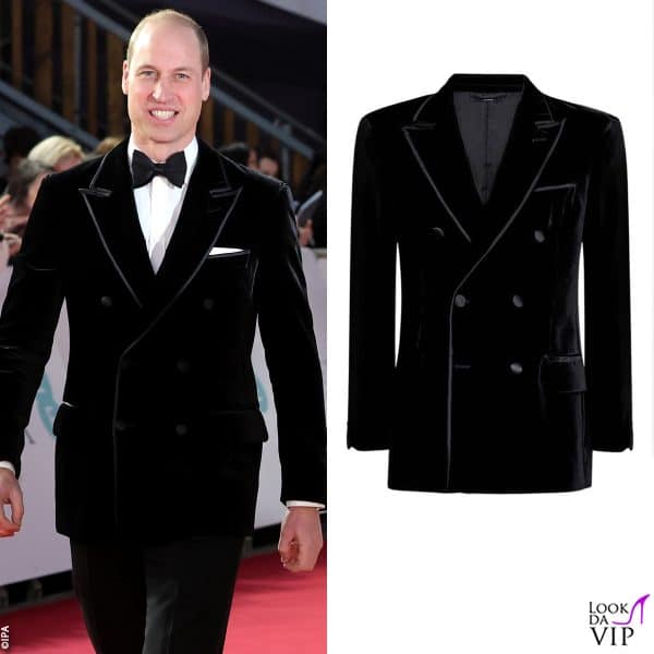 William è impeccabile nel blazer Tom Ford 