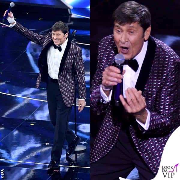 Gianni Morandi, all'Ariston come co-conduttore, ha scelto Giorgio Armani (qui con una creazione del brand nel 2022) 