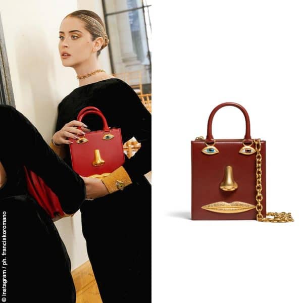 Alla Parigi Fashion Week con un outfit Schiaparelli
