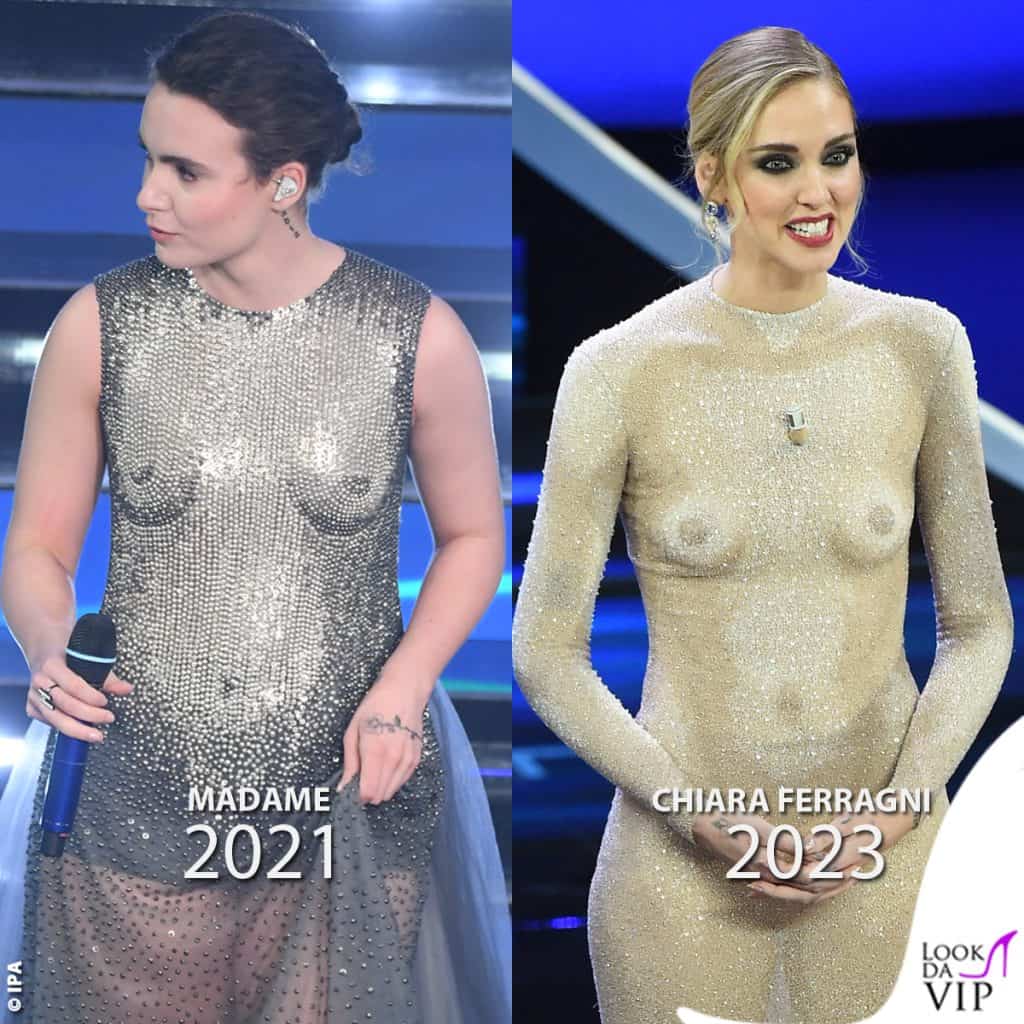 abito Dior Sanremo Madame 2021 Chiara Ferragni 2023